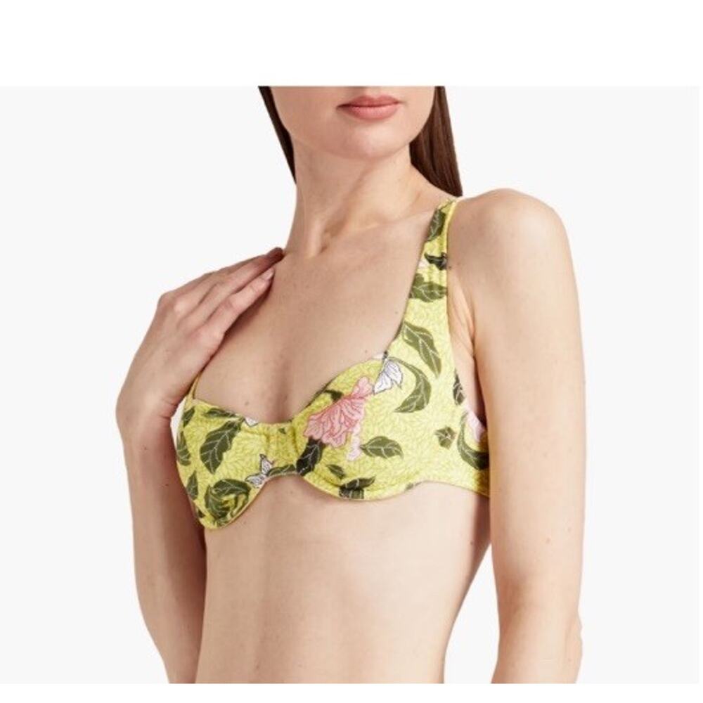 NWT Seafolly Bohemia Underwire Bra Top‎ Lime Light US Size 6